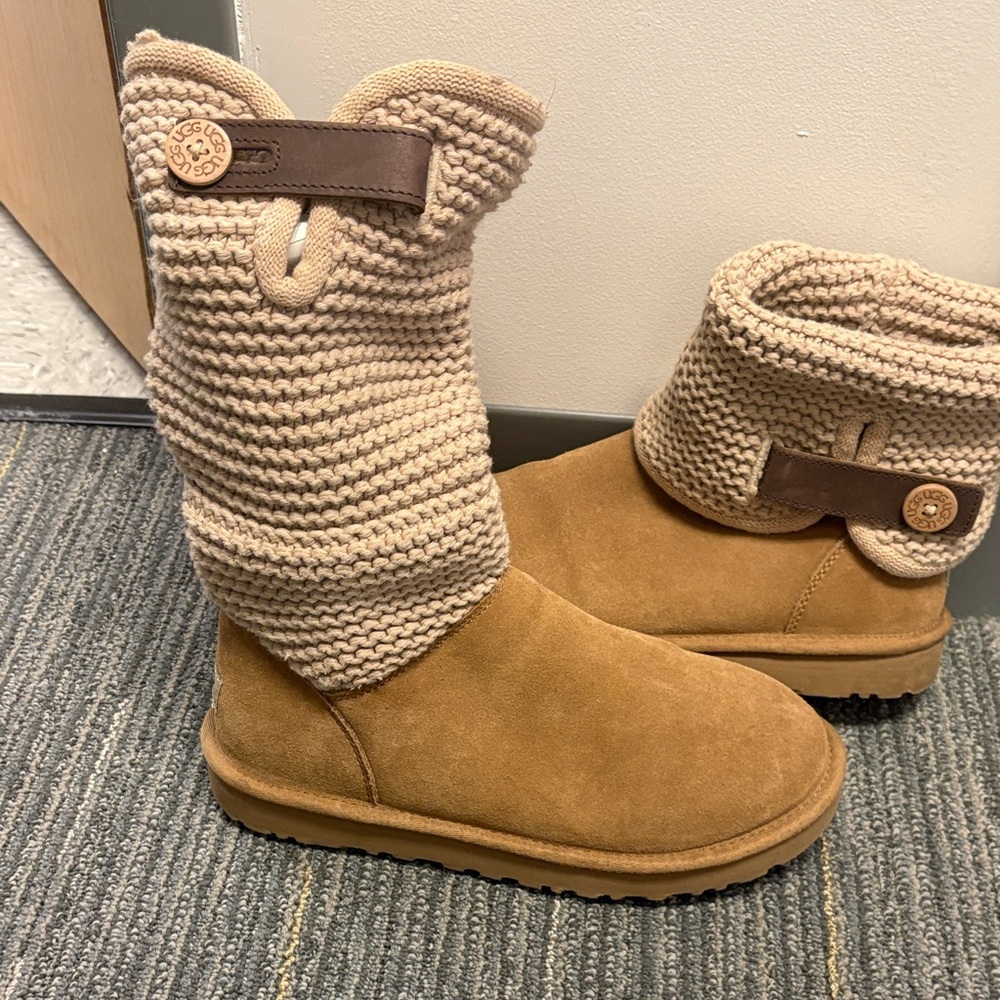 Cozy Knit Tan UGGs